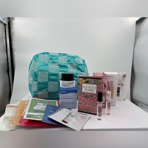 NWT Gucci mixsoon deluxe mini 14pcs sequin zip pouch gift travel bundle